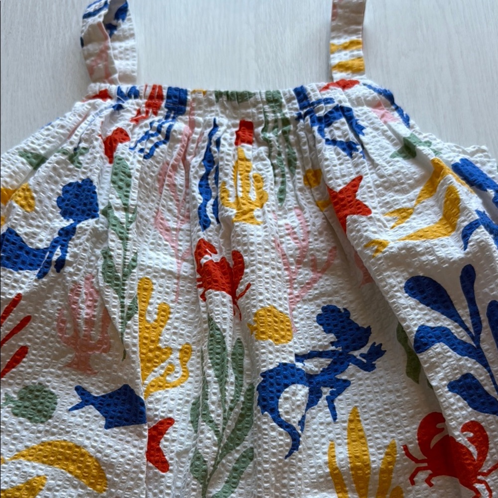 Disney Pixar Luca Seesucker Girls Sundress Mermaids Size 4 - Picture 5 of 6